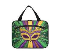 EtherSpher Mardi Gras Carnevale Tie Coin Masks_4 appeso trucco borsa viaggio con gancio, designer espandibili borse trucco per gli uomini campeggio organizador de maquillaje para L, Mardi Gras