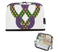 EtherSpher Mardi Gras Snake Viola Giallo Matita Caso Box Grande Capacità Make Up Bag Con Cerniera Borsa Multiuso per Bambini Viaggio cartera para lapices escolares de nina