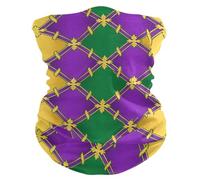 EtherSpher Mardi Gras Viola Verde Quattro stagioni Protezione UV fascia testa uomini scaldacollo Multi-Use fascia per la testa Maschera per il viso per lo Sport Sport costumi di Halloween mascarillas