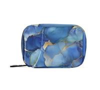 EtherSpher Marmorizzato Argento Royal Blue Borsa di pronto soccorso con scomparti staccabili attaccabile organizzatore pillola 2 volte al giorno per borsa