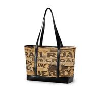 EtherSpher Marrone Retro Patchwork Giornali casi di computer di classe per laptop con cerniera lavoro tote borse per il lavoro con pranzo bolsos para mujeres