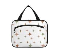 EtherSpher Marrone Verde Valentine Love appeso borse da toilette da viaggio con gancio, designer borse trucco pieghevoli per gli uomini crociere maletín para maquillaje L, Marrone verde San Valentino