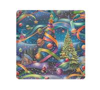 EtherSpher Meraviglioso mondo di Natale Makeup Bag Camera Lens Panno Magico Autoadesivo Trucco Organizzatore Wrap 21.7 X 21.7 Wrapper Organizer Borse Per Le Donne, Meraviglioso mondo di Natale,