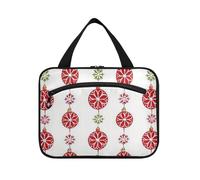 EtherSpher Merry Christmas Deco Ball Red borse appese per viaggiare con gancio, designer carino kit da barba borse per gli uomini per le donne devono lavorare bolso de para mujer L, Palla decorativa