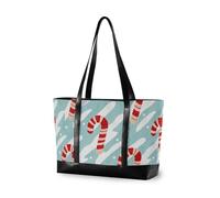 EtherSpher Merry Christmas Red and White Candy Cane Stripes essenziale borsa a tracolla per laptop con cerniera borse per la mamma con tablet bolsa para laptop