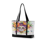 EtherSpher Messicano Giorno Dei Morti Bella Scheletro professionale borsa del computer portatile con cerniera strutturata tote per infermiera lavoro con pranzo maletines para mujer