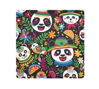 EtherSpher Mexico Cinco De Mayo Pandas Vivid Color Makeup Travel Case Camera Lens Panno Magico Autoadesivo Borsa da Viaggio Organizer Wrap 21.7 X 21.7 Wrapper Organizer Borse Per Le Donne, Messico