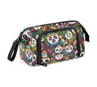 EtherSpher Mexico Cinco De Mayo Pandas Vivid Color Pencil Case Organizer Grande Capacità Ragazza Matita Caso Multifunzionale per Teen Preppy School bolsa para lapices