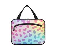 EtherSpher Moda Arcobaleno Leopard Stampa appeso caso da viaggio per articoli da toeletta con gancio, borsa lavabile di design per il trucco per le signore hotel estuche para brochas maquillaje L