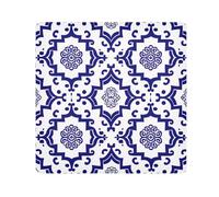 EtherSpher Modelli geometrici cinesi blu scuro borse da viaggio panno adesivo magico borsa cosmetica organizzatore involucro 21,7 X 21,7 involucro trucco per le donne, Modelli geometrici cinesi blu