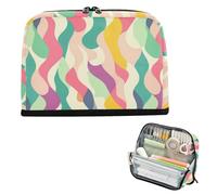 EtherSpher Moderno Anstract Colorful Art Pencil Case Holder Grande Capacità Make Up Bag Zip Storage Organizer per Teen Girls High School estuche para lapices