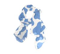 EtherSpher Mucca Stampa Blu Lungo pashmine moda avvolgere sciarpa per le donne per collo bufandas para mujer para frio