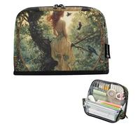 EtherSpher Mucha Style Beauty Pencil Holder Grande Capacità Sacchetto di Immagazzinaggio Grande Moneta per Teen Viaggio bolsa para lapices de ninos