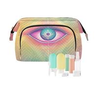 EtherSpher Mystic Tarot Astrological Eyes Cosmetic Bag Zipper Makeup Case Storage Bag Borsa Portamonete da donna Portafoglio per cosmetici grandi, Tarocchi astrologici mistici, 1 size