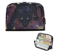 EtherSpher Mystical Black Lions Cool Pencil Storage Case Grande Capacità Penne Custodie Con Slot Cancelleria Penna Borsa per Ragazze Teen Preppy School estuche para lapices pequeno