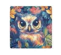 EtherSpher Natura Gufo Stile Tropicale Trucco Sacchetto di Trucco Della Macchina Fotografica Panno Organizzatore Portatile Wrap 21.7 X 21.7 Wrapper Trucco Per Le, Natura Gufo Stile tropicale,