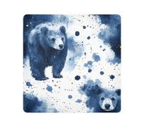 EtherSpher Nature Bear Boho Style Blu Toiletries Borse Camera Lens Panno Magico Viaggio Bag Organizer Wrap 21.7 X 21.7 Wrapper Trucco Per Le Donne, Natura Orso Boho stile blu, 21.7x21.7in