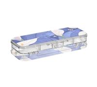 EtherSpher Nature Calla Lily Royal Blue - Astuccio in plastica trasparente a 2 strati, per bambini, con chiusura a scatto e coperchio