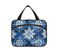 EtherSpher Nautical Beach Ocean Style Fiocchi di neve Safari Buon Natale appeso borsa cosmetica da viaggio con gancio, kit di rasatura portatile di design per le donne deve WC bolso de para mujer L