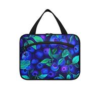 EtherSpher Neon Blueberries Digital Pattern appeso toilette borsa da viaggio con gancio, accessori di design borsa medicina per gli essenziali di viaggio toilette estuche de maquillaje para mujer L