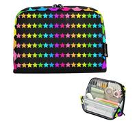 EtherSpher Neon Stars Rainbow Colorful Fashion Pencil Case Organizer Grande Capacità Trucco Multi-Slot Cancelleria Pen Bag per Studente College bolsa para lapices de ninos