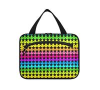 EtherSpher Neon Strisce Colorate Stelle Nere Appese Sacchetto di Trucco per le Donne con Gancio Sacchetto di Trucco Impermeabile di Modo Del Progettista per Accessori Per Le Donne Viaggio Bolsas de