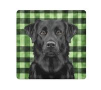 EtherSpher Nero Cane Verde Buffalo Plaid Amore Casa Famiglia Insieme St Porta Trucco Panno Autoadesivo Cosmetico Borsa Da Viaggio Organizzatore Avvolgere 21.7 X 21.7 Wrapper Trucco Per Le Donne, Black