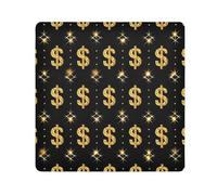 EtherSpher Nero e oro Shine Dollars Toiletries Pouch Panno Magico Autoadesivo Viaggio Organizer Wrap 54,7 X 55,7 Wrap per articoli da toeletta, Dollari lucidi neri e oro, 21.7x21.7in