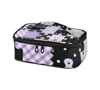 EtherSpher Nero e Viola Creativo Puzzle Check Modello Decorativo Latte Materno Cooler Bag Adulto Lunchbox per Go Out bolsas para cargar comida