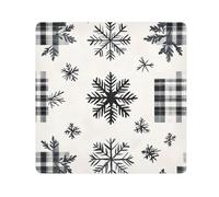 EtherSpher Nero Principessa Buffalo Plaid Fiocchi di Neve Natale Cosmetici Sacchetti Panno Autoadesivo Borsa Da Viaggio Organizer Wrap 55 X 55 Wrapper Organizzatore Cosmetici Per Viaggio, Black