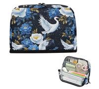 EtherSpher Nero Rose Bianche Matita Organizer Caso Grande Capacità Sacchetto di Immagazzinaggio Slot Sacchetto Multiuso per Ragazze Preppy School cartera para lapices escolares de nina