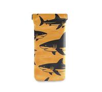EtherSpher Nero Shark Arancione Onda Squeeze Top Portatile occhio casi di vetro delle donne morbido PU occhiali sacchetto per gli uomini donne estuche para gafas