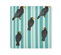 EtherSpher Nero Southern Caracara Teal Striped Makeup Travel Bag Camera Lens Panno Protettivo Toiletry Organizer Travel Wrap 21.7 X 21.7 Wrapper Per Organizzazione, Nero Southern Caracara Teal a