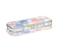 EtherSpher New Zealand Koru Beauty Summer Flowers Colorful Progettato Clear Plastic Pencil Box Double Deck Trasparente Penne Custodie Per Artigianato Arte Con Coperchio