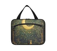 EtherSpher Night under Blue Stars Moon appeso oggetti personali borsa da viaggio con gancio, designer essenziale trucco organizzatore borsa per gli elementi essenziali per le donne lavoro bolso para