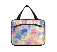 EtherSpher Nuova Zelanda Koru Bellezza Fiori Estivi Colorato appeso grande capacità cosmetica da viaggio con gancio, designer unisex borsa medicina per accessori per le donne che viaggiano bolso para
