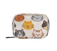 EtherSpher Organizer per medicine con gatti di colore carino del fumetto con scomparti staccabili organizzatore portatile della scatola della medicina per la borsa