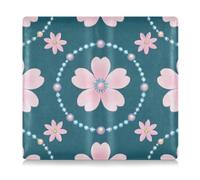 EtherSpher Oriental Cherry Cyan Peach Premium Leather Car Registration and Insurance Card Holder Accessori per camion per documenti essenziali, patente di guida, carte, Ciliegia orientale ciano pesca