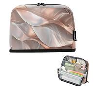EtherSpher Oro Rosa Shell Texture Matita Box Grande Capacità Penne Casse Multifunzionale Moneta per Adolescenti Viaggio estuche para lapices de nino