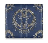 EtherSpher Oro Segno zodiacale Ariete Blu Navy Pelle Registrazione e Assicurazione Portacarte Auto Essenziali per Carte, Documento Essenziale Patente di guida, Oro Costellazione Ariete Navy, Taglia