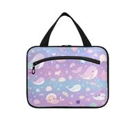 EtherSpher Pastello Colorful Sea Animal Dreamy appeso dimensioni articoli da toeletta per gli uomini con gancio, designer lavabile borsa da toilette per mamma palestra bolsos para hombre L, pastello