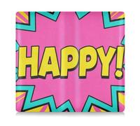 EtherSpher Pink Explosion Happy Leather Toursuit - Custodia a portafoglio per auto, per patente di guida, carte e documenti essenziali