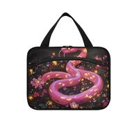EtherSpher Pink Fire Snake appeso borse per le donne impermeabili con gancio, designer borse medicine portatili per papà campeggio organizador de maquillaje para L, Serpente rosa fuoco, Large