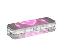 EtherSpher Pink Mystic Tarot Astrological Love Designed Clear Pencil Box Double Deck Trasparente Penne Custodie per la scuola con scatto e coperchio