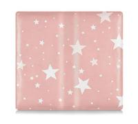 EtherSpher Pink Star - Porta carte di credito e tessera di assicurazione, in pelle, per documenti, carte, patente, Stella rosa., 1 size