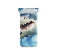 EtherSpher Pittura Stile Shark Squeeze Top Portatile occhiali in pelle custodia PU Cuoio occhiali sacchetto per gli Uomini Donne caja para lentes