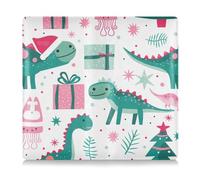 EtherSpher Porta documenti con dinosauro verde natalizio, in pelle sintetica PU, per libretto di registrazione e assicurazione, per patente di guida, carte e documenti essenziali, Regalo di dinosauro