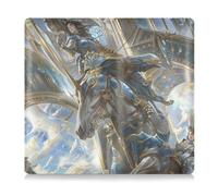 EtherSpher Portadocumenti in pelle blu e oro Cool Riding Lady Warrior, porta carte di credito e documenti essenziali, per patente di guida, carte e documenti essenziali, Blu e oro fresco equitazione