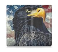 EtherSpher Portadocumenti per il 4 luglio Independence Day Black Bird in pelle di alta qualità per libretto di auto e assicurazione per patente di guida, carte e documenti essenziali, 4 luglio