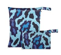 EtherSpher Powderblue Sapphiret - Borsa per la biancheria lavabile, confezione da 2, essenziale da viaggio per bambini, con manici per viaggi, piscina